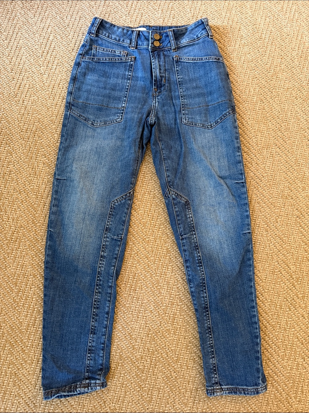 EUC Anthropologie Pilcro Womens Slim Straight Jeans in Medium Blue Wash Sz26